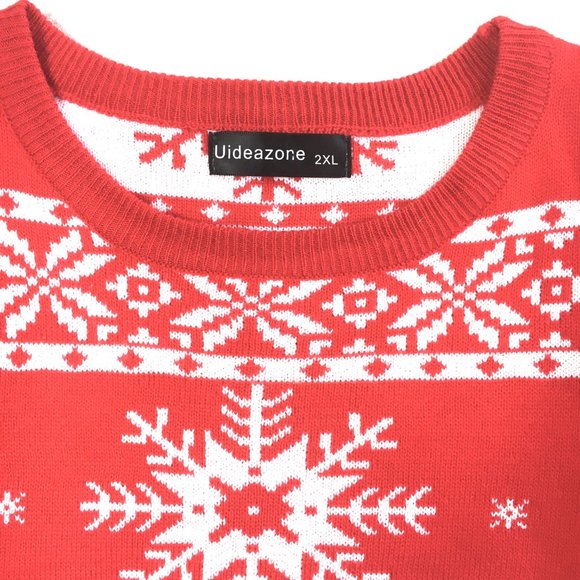 Ugly Christmas Sweater Ski Lodge Fair Isle Snowflakes Winter Sweater Unisex EUC - Picture 6 of 11